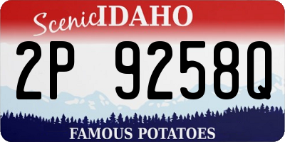 ID license plate 2P9258Q
