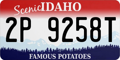 ID license plate 2P9258T