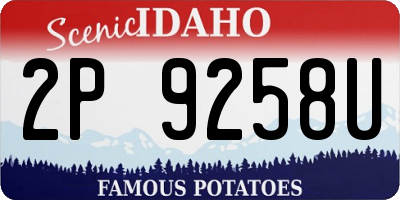 ID license plate 2P9258U