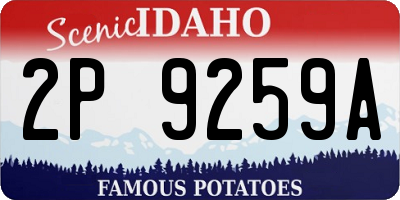 ID license plate 2P9259A