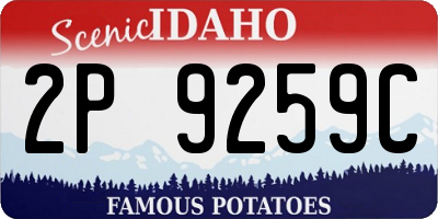 ID license plate 2P9259C