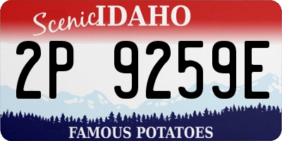 ID license plate 2P9259E