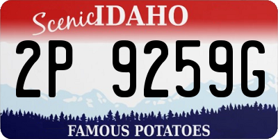 ID license plate 2P9259G