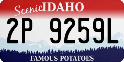 ID license plate 2P9259L