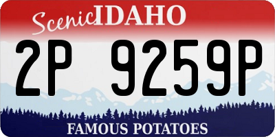 ID license plate 2P9259P