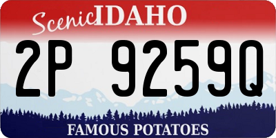 ID license plate 2P9259Q