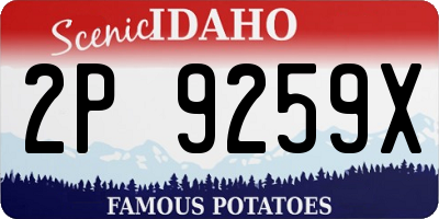 ID license plate 2P9259X