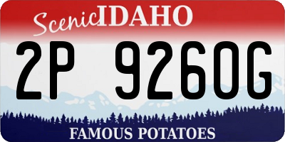 ID license plate 2P9260G