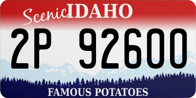 ID license plate 2P9260O