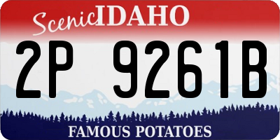 ID license plate 2P9261B