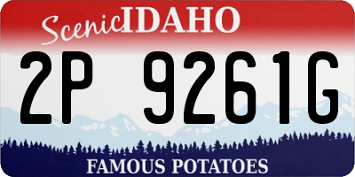 ID license plate 2P9261G