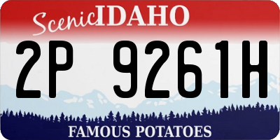 ID license plate 2P9261H