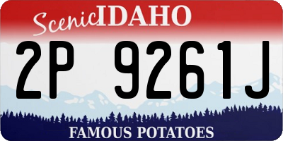 ID license plate 2P9261J