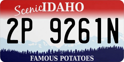 ID license plate 2P9261N