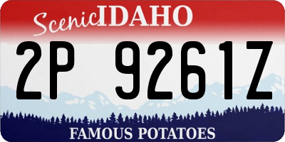 ID license plate 2P9261Z