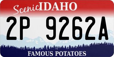 ID license plate 2P9262A
