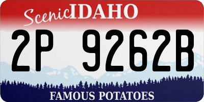 ID license plate 2P9262B