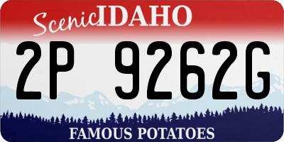 ID license plate 2P9262G