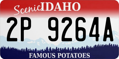 ID license plate 2P9264A