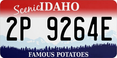ID license plate 2P9264E
