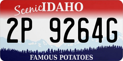 ID license plate 2P9264G