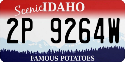 ID license plate 2P9264W