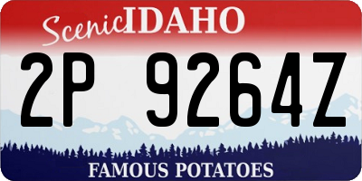 ID license plate 2P9264Z