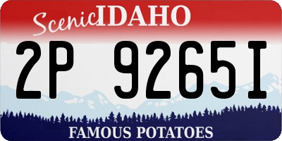 ID license plate 2P9265I