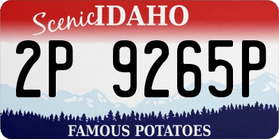 ID license plate 2P9265P