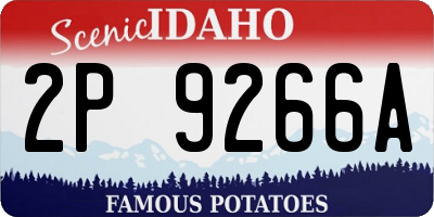 ID license plate 2P9266A