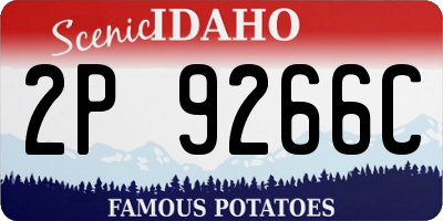 ID license plate 2P9266C