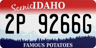 ID license plate 2P9266G