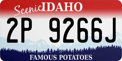 ID license plate 2P9266J