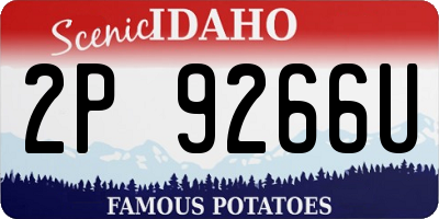 ID license plate 2P9266U
