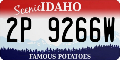 ID license plate 2P9266W