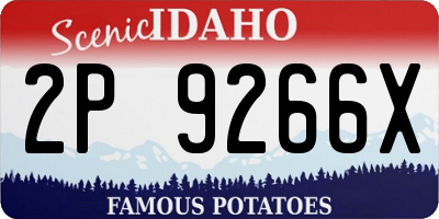 ID license plate 2P9266X