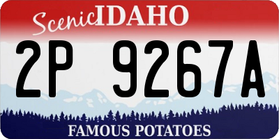 ID license plate 2P9267A