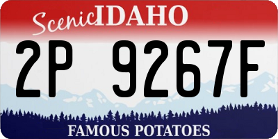 ID license plate 2P9267F