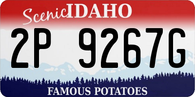 ID license plate 2P9267G