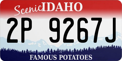 ID license plate 2P9267J