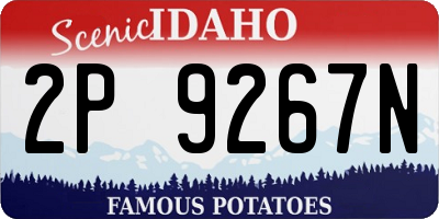 ID license plate 2P9267N