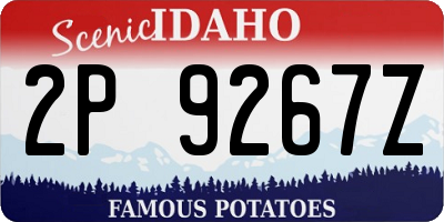 ID license plate 2P9267Z