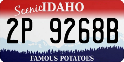 ID license plate 2P9268B