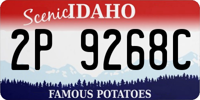 ID license plate 2P9268C