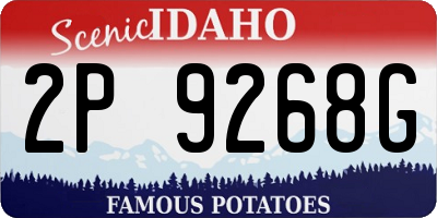 ID license plate 2P9268G
