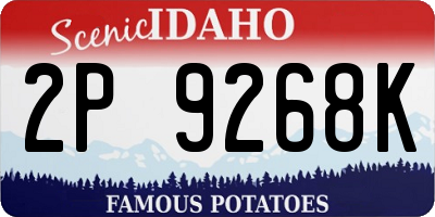 ID license plate 2P9268K