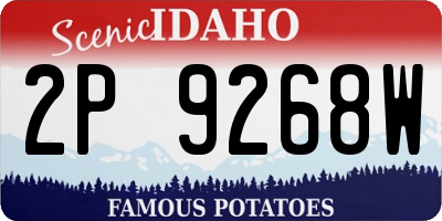 ID license plate 2P9268W