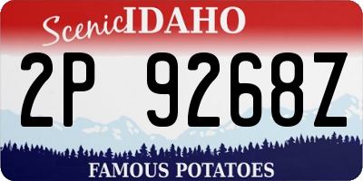 ID license plate 2P9268Z
