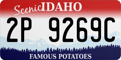 ID license plate 2P9269C