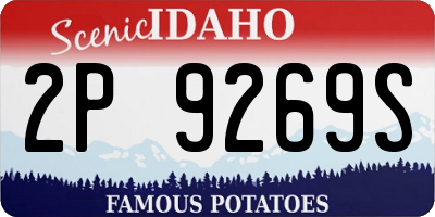 ID license plate 2P9269S